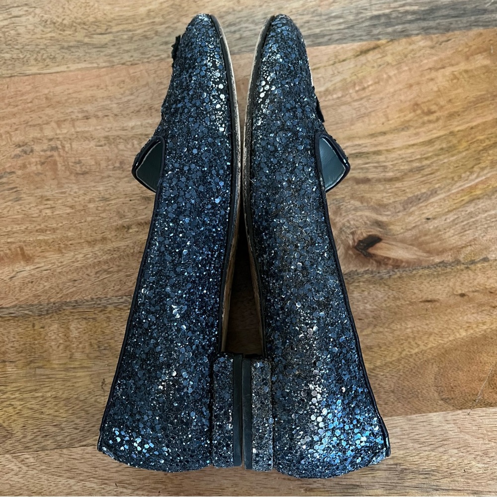 Chiara Ferragni Black Glitter Eyelash Slip-On Flats - Picture 6 of 10
